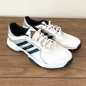 Adidas Men’s Barricade Court Tennis Shoe White/Silver Metallic Size 10.5 NEW
